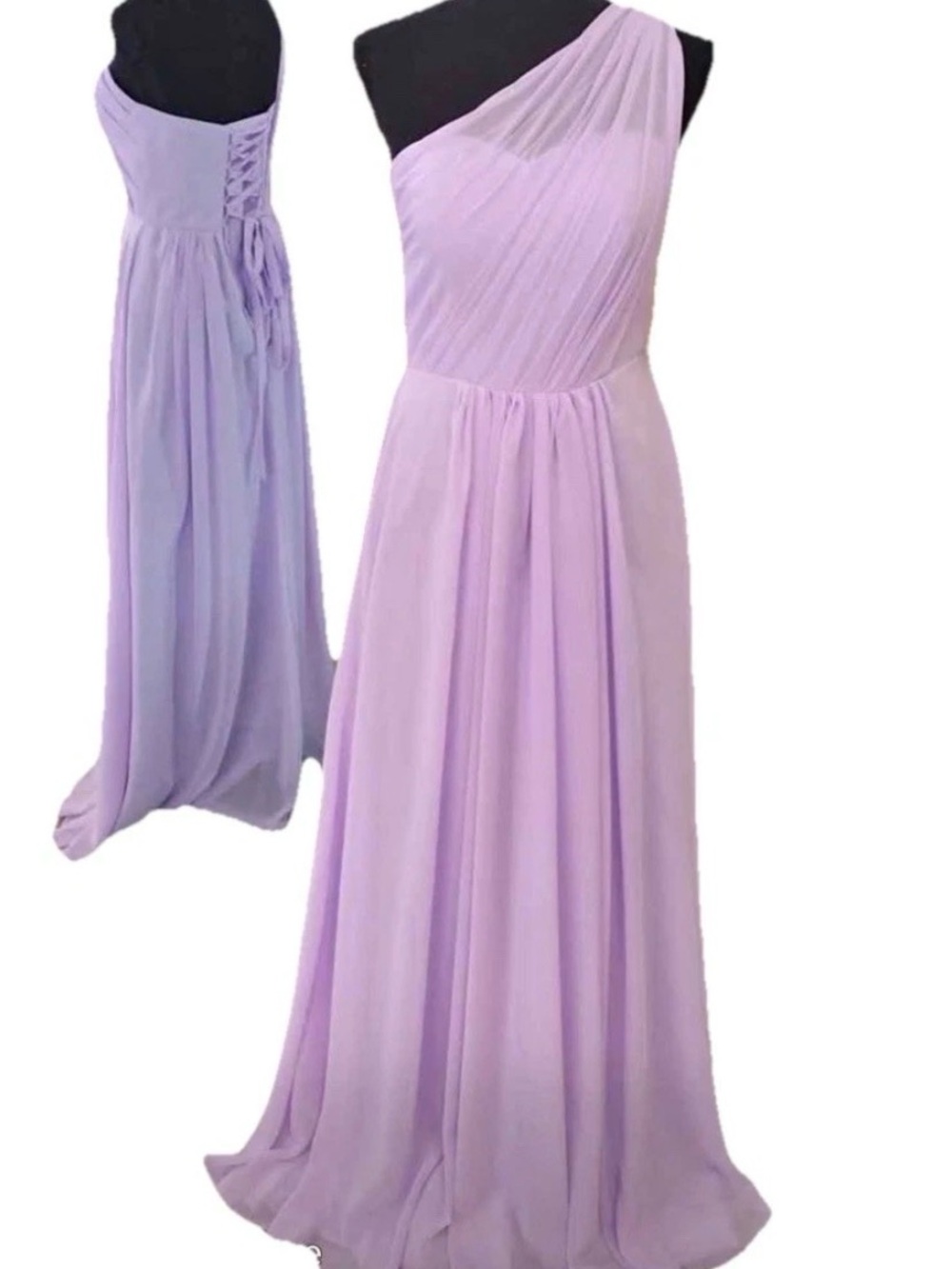 Lilac Size 4 Small One-Shoulder New Purple Wedding Prom Formal Bridesmaid Dress